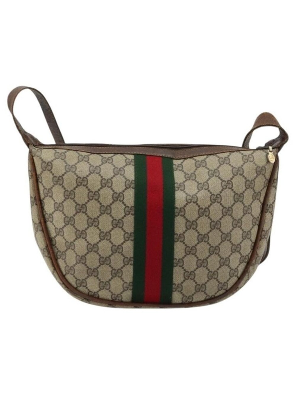 Authentic GUCCI GG Supreme Web Sherry Line Shoulder Bag Beige 10 02 008 - Picture 9 of 16